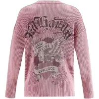 Ed Hardy Pullover 'Brave Heart Adler' cinzento / azul-violeta / cor-de-rosa