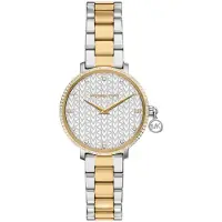 Michael Kors Relógios analógicos 'PYPER' ouro / prata / branco pérola