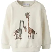 Name it Sweatshirt 'NMMDenson' ecru / castanho / menta / branco