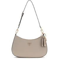 GUESS para mulher. HWZG9672180 Bolsa de ombro Noelle saffiano bege (OSFA), Casual, Poliuretano