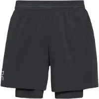 ON - Vestuário trail corrida - 5" Performance 2/1 Shorts Black para Homem - Tamanho L - Preto