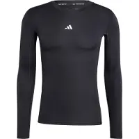 Adidas Camisa funcionais 'TECHFIT Compression Training Long Sleeve' preto / branco