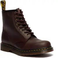 Dr. Martens unisex. 11822609 1460 Botas de couro Crazy Horse borgonha (42), Plano, 1 a 3cm, Cordão, Casual