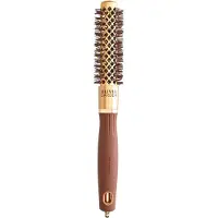 Olivia Garden Expert Blowout Shine Escova redonda cerdas onduladas douradas e castanhas 20 mm
