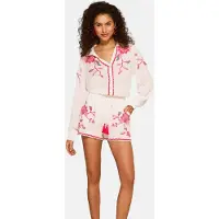 Love & roses Calças azul ciano / laranja / rosa / branco
