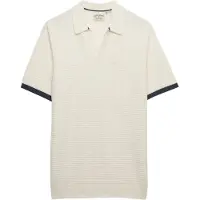 Superdry para homem. M1110459A Polo Johnny tricotado bege (XL), Casual, Algodão, Manga curta