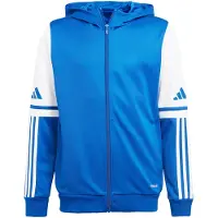 Adidas Casaco de treino em moletão azul / branco