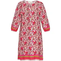 Gaya Vestido verde / rosa / vermelho / branco