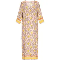 Gaya Vestido azul fumado / azul pastel / amarelo / pêssego