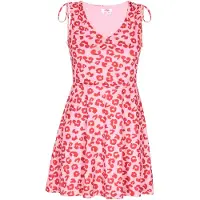 Mymo Vestido de verão 'Young Fashion' rosa pastel / vermelho