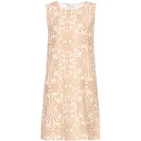 Usha Vestido de verão bege / branco