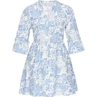 Usha Vestido azul céu / branco