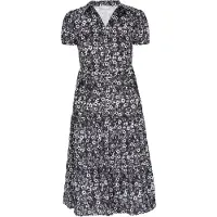 Usha Vestido preto / branco
