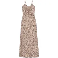 Faina Vestido de verão 'Festive' cáqui / branco