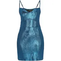 Faina Vestido azul escuro