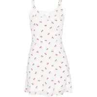 Mymo Vestido 'Young Fashion' verde claro / vermelho florescente / branco
