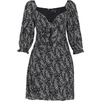 Faina Vestido de verão 'Festive' preto / branco