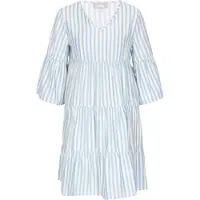 Usha Vestido azul pastel / branco