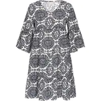 Usha Vestido preto / branco