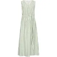 Usha Vestido de verão verde claro / branco