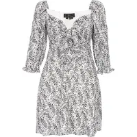 Faina Vestido de verão 'Festive' preto / branco