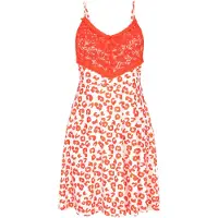 Mymo Vestido laranja / branco