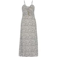 Faina Vestido de verão 'Festive' verde escuro / branco