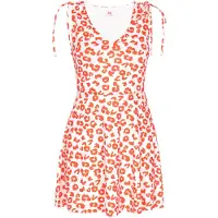 Mymo Vestido de verão laranja escuro / branco