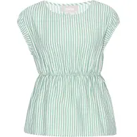 Usha Blusa 'Casual' menta / branco