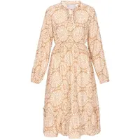 Usha Vestido areia / branco