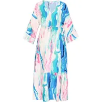 IZIA Vestido 'Festival' navy / menta / rosa claro / branco