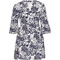 Usha Vestido navy / branco