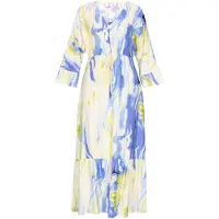 IZIA Vestido 'Festival' azul / azul escuro / amarelo / branco