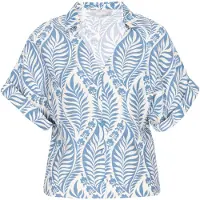 Usha Blusa azul real / branco