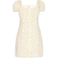 Mymo Vestido de verão amarelo claro / preto