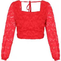 Faina Blusa 'Festive' vermelho