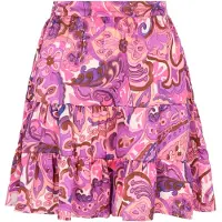 IZIA Saia 'Boho' castanho / roxo / rosa / cor-de-rosa