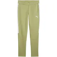 Puma Calças de desporto 'TeamEVOSTRIPE' oliveira / branco