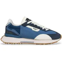 Pepe Jeans para homem. PMS600023 Sapatilhas Archer Block azul (46), Tecido, Plano, Cordão, Casual