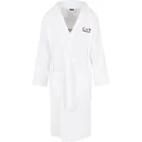 EA7 para homem. 7M000441_AF14014 Roupão de banho em tecido turco de algodão branco (M), Homewear