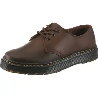 Dr. Martens para homem. 41555201 Sapatos de Couro Brookline Lo castanho escuro (44), Marrom, Plano, Cordão, Casual