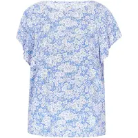 FELIPA Blusa 'Fashion Look' azul / branco