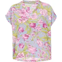 FELIPA Blusa 'Fashion Look' azul claro / oliveira / rosa / cor-de-rosa