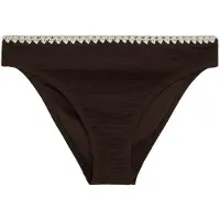 We fashion Cueca biquíni creme / castanho escuro