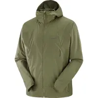 Salomon - Vestuário trail corrida - Outwind FZ Jkt M Grape Leaf para Homem - Softshell - Tamanho L - Verde