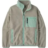 Patagonia - W's Synch Jkt Oatmeal Heather w/Thin Ice para Mulher - Tamanho M - Cinzento