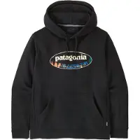 Patagonia - Sweats - M's '95 Oval Logo Uprisal Hoody Black Kaleido para Homem - Tamanho S - Preto