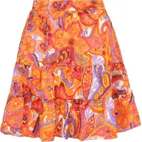 IZIA Saia castanho / roxo / laranja / rosa