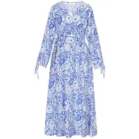 Usha Vestido azul / branco