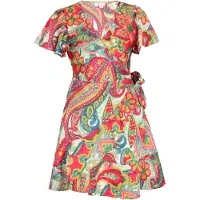 IZIA Vestido verde pastel / verde claro / laranja / vermelho